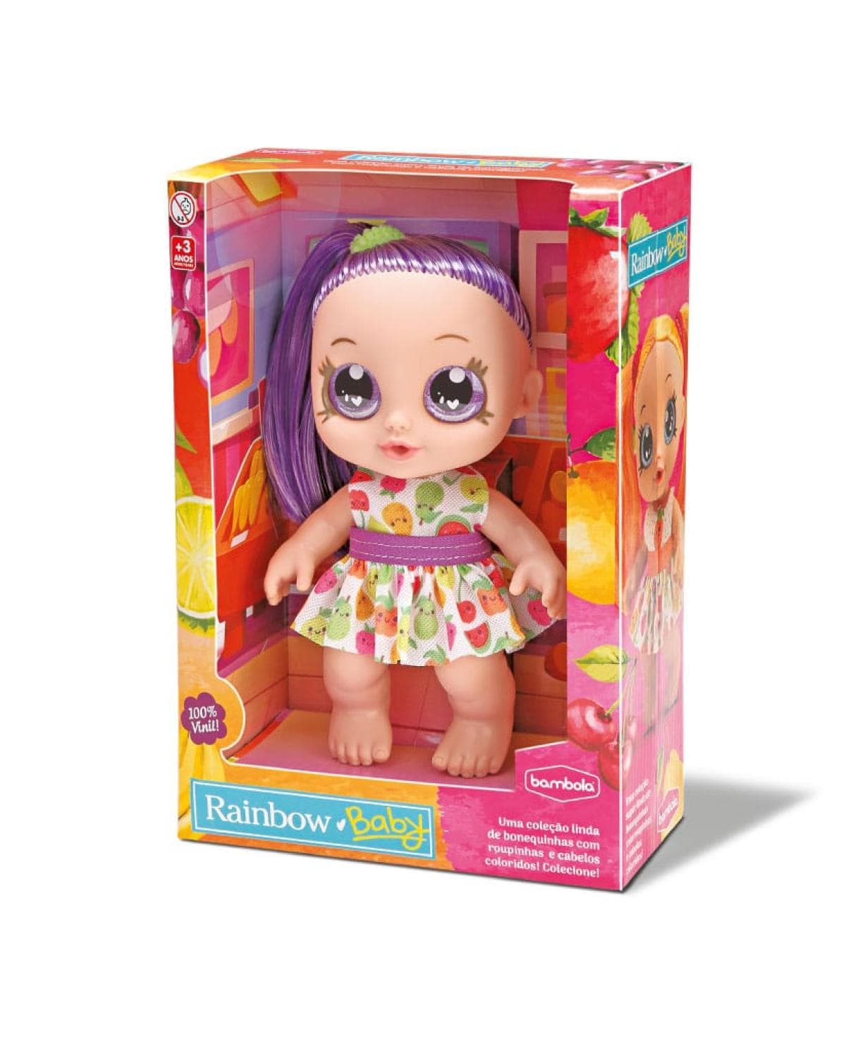Boneca Baby Rainbow Frutinhas Uva