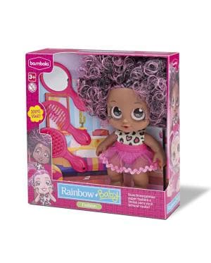 Boneca Baby Rainbow Fashion Negra