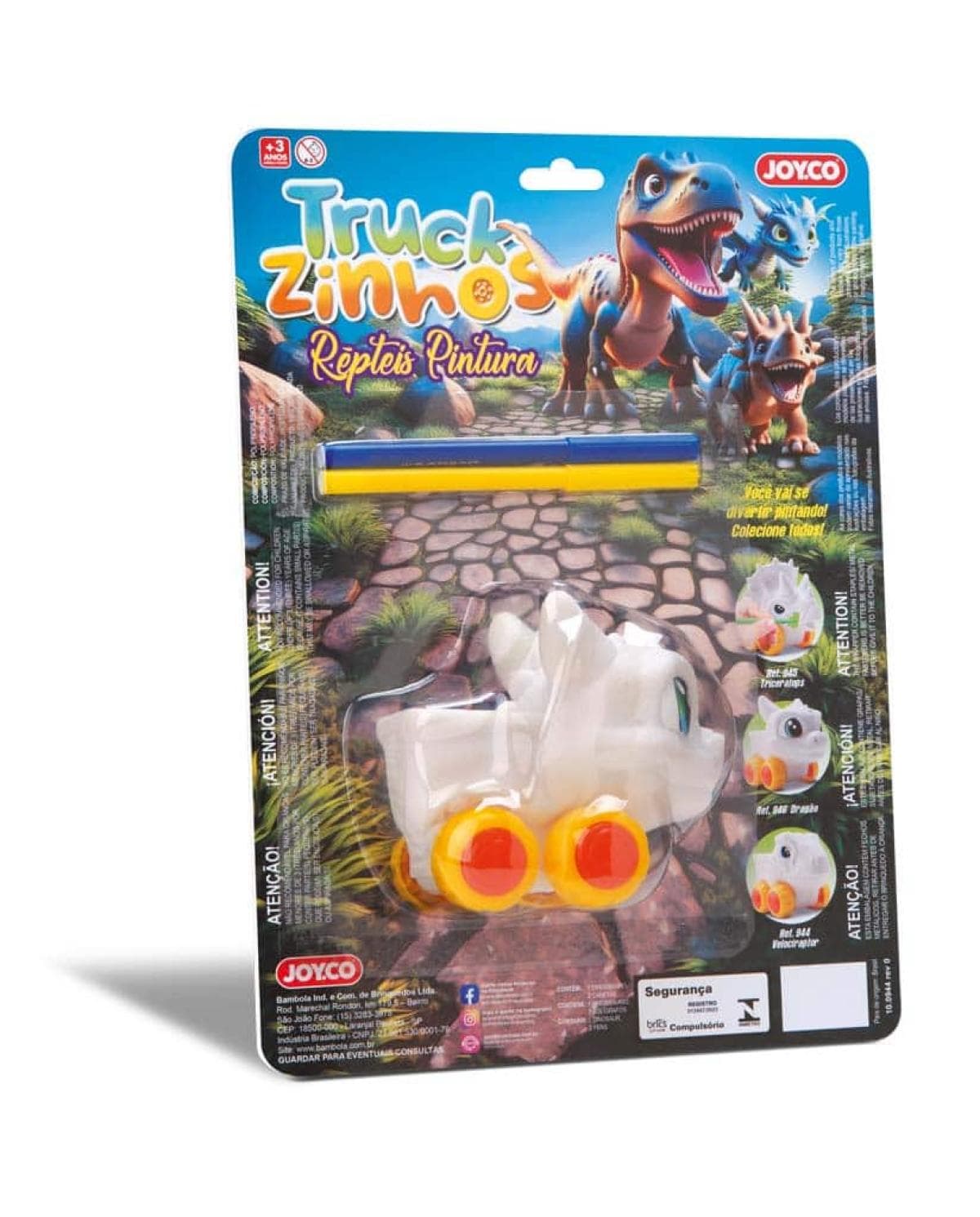 Truckzinhos Répteis Dragão Pintura (Blister)