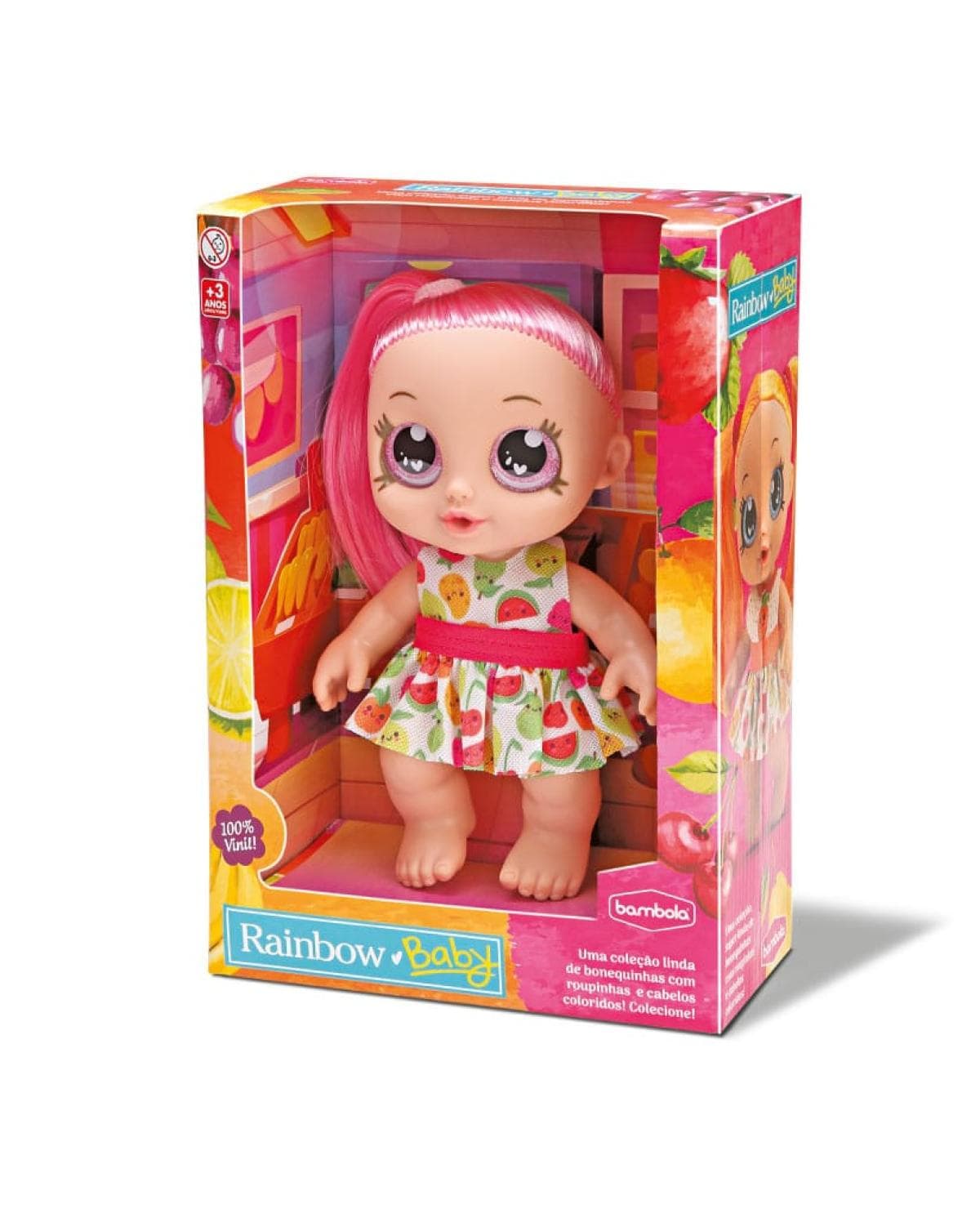 Boneca Baby Rainbow Frutinhas Morango
