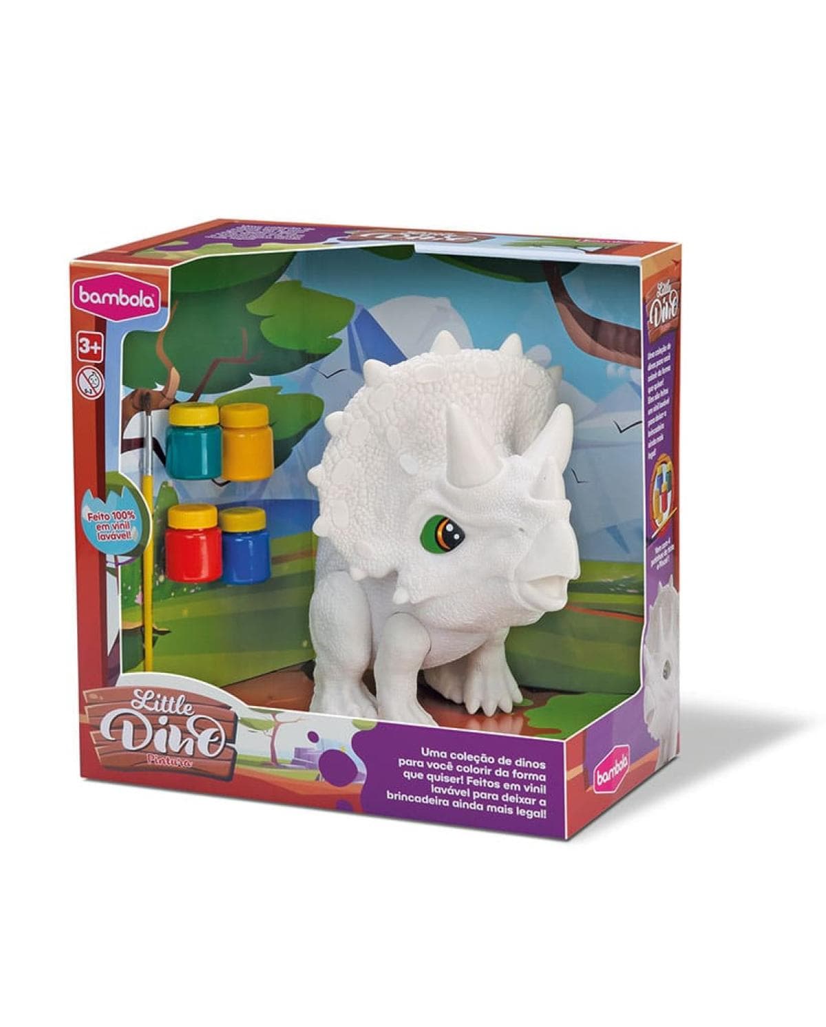 Little Dino Pintura - Triceratops