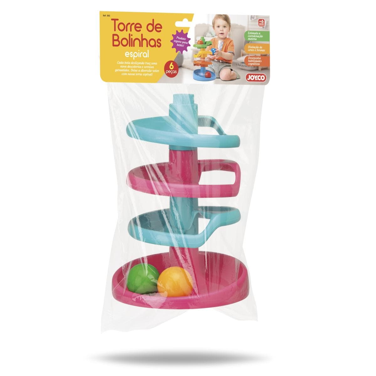 Torre De Bolinhas Espiral Rosa Joy.Co Solapa