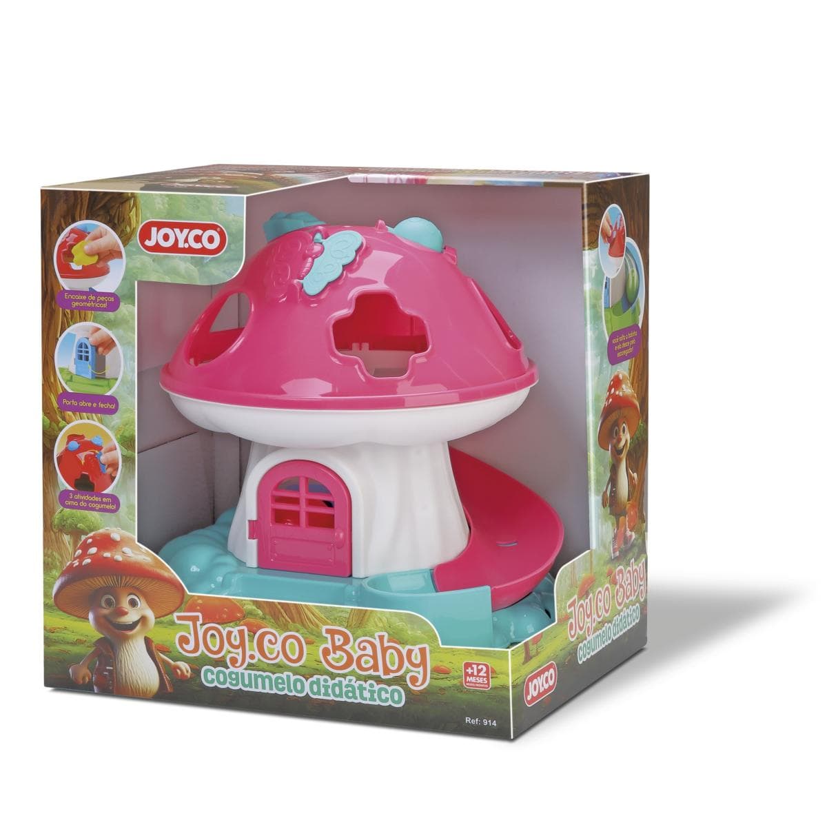 Joy.Co Baby Cogumelo Didático Rosa